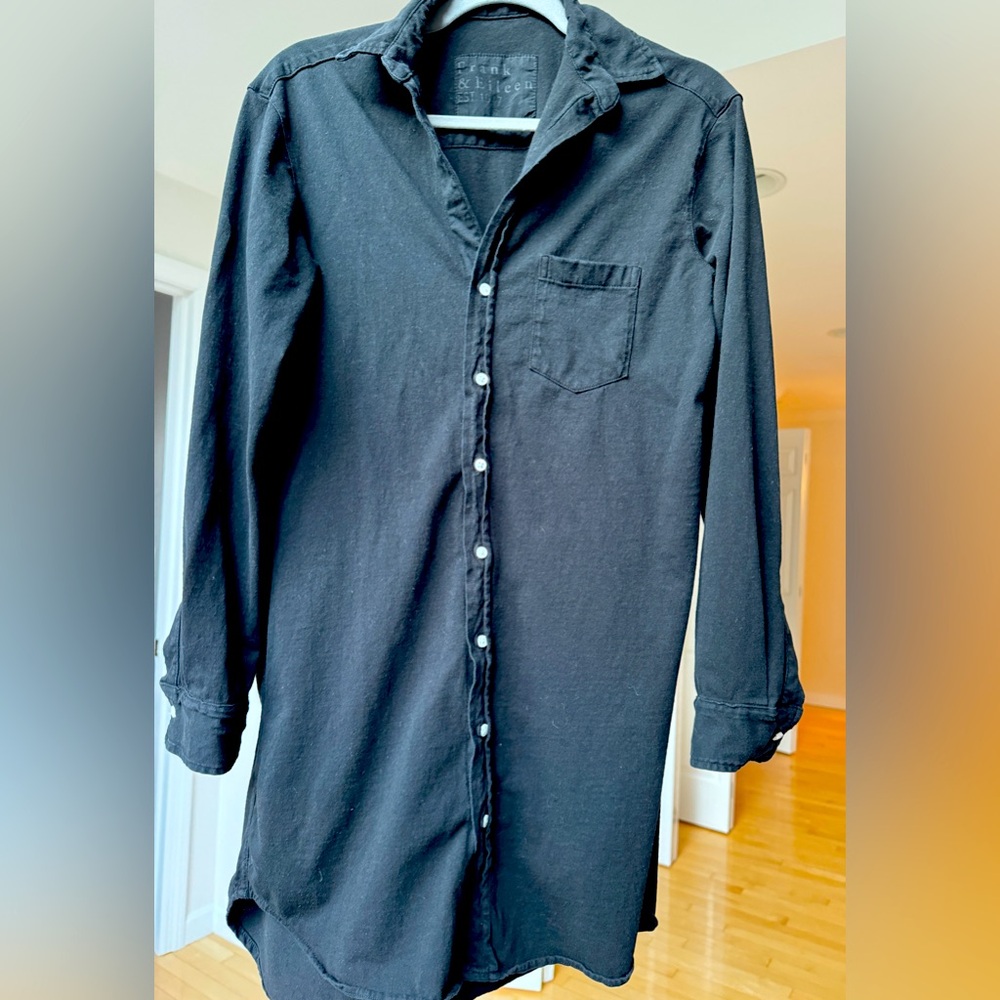Frank & Eileen black Mary “Famous Denim” shirt dress
